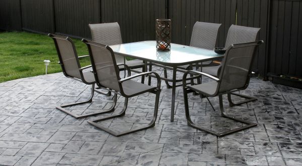Backyard Concrete Stamping in O Fallon